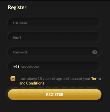Registration at Khelostar casino